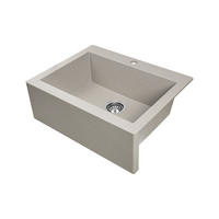 EINBAUSPÜLE Komodo Beige, Einzelbecken, 49/58/22,1 cm - Beige, Stein (49/22.1/58cm) - bad land