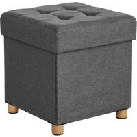 SITZBOX Dunkelgrau 38x38 cm mit Stauraum - Grau, Holzwerkstoff (38/40/38cm)