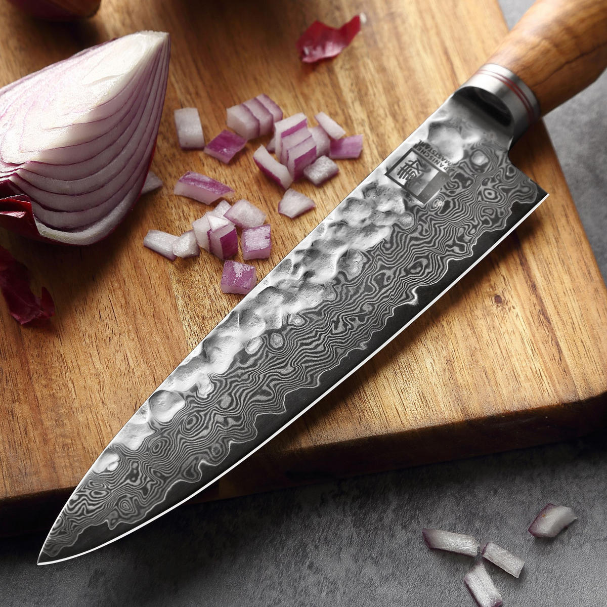 CHEFMESSER 20 cm - Braun, Holz/Metall (33cm) - Zayiko