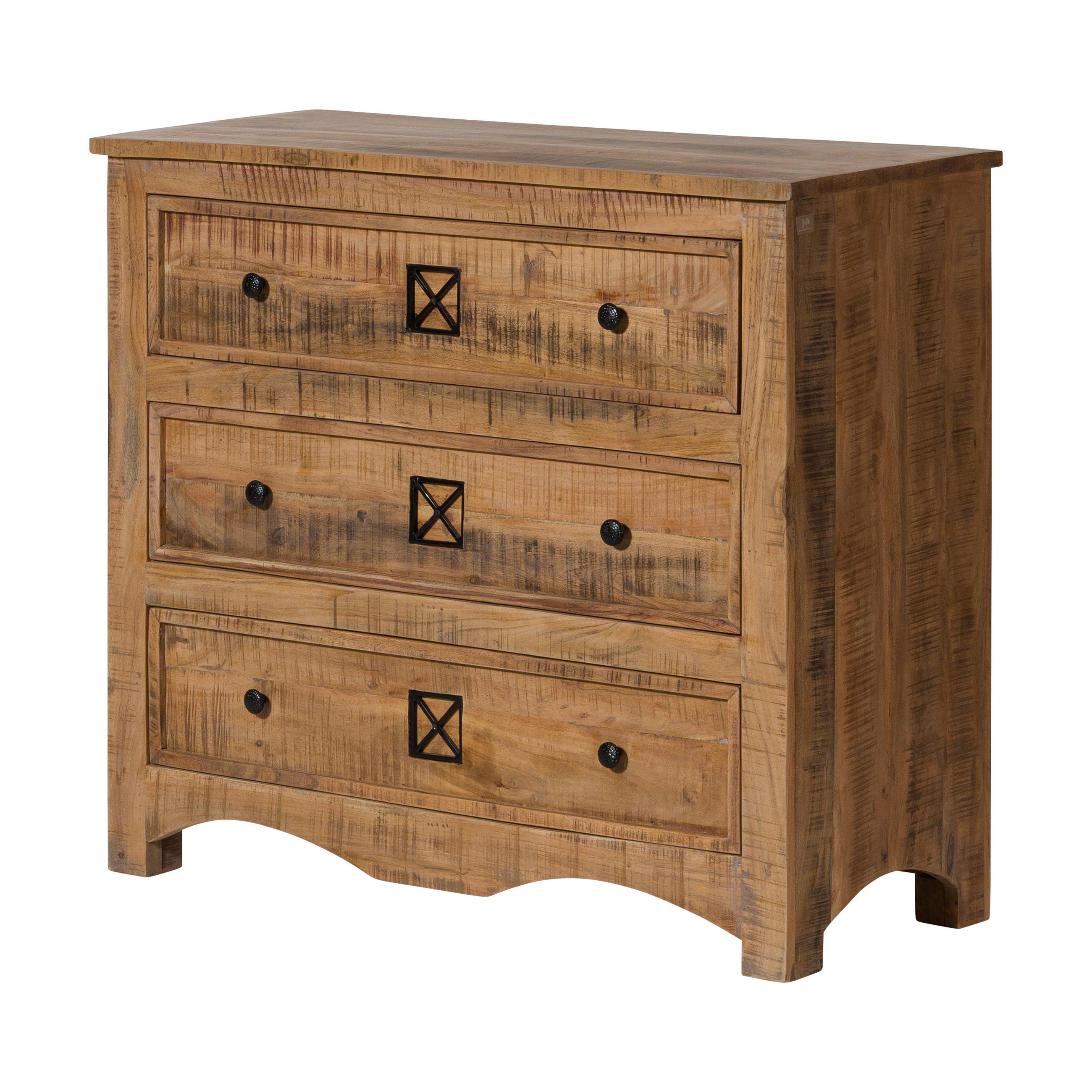 KOMMODE Akazie 100x42x88 natur versiegelt NATURE OF SPIRIT #249 - Naturfarben, Holz (100/88/42cm) - Massivmoebel24
