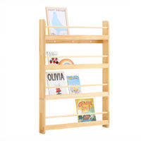 BÜCHERREGAL für Kinder mit 4 Ablagen, Kiefer - Naturfarben, Holz (80/118/12cm) - SoBuy