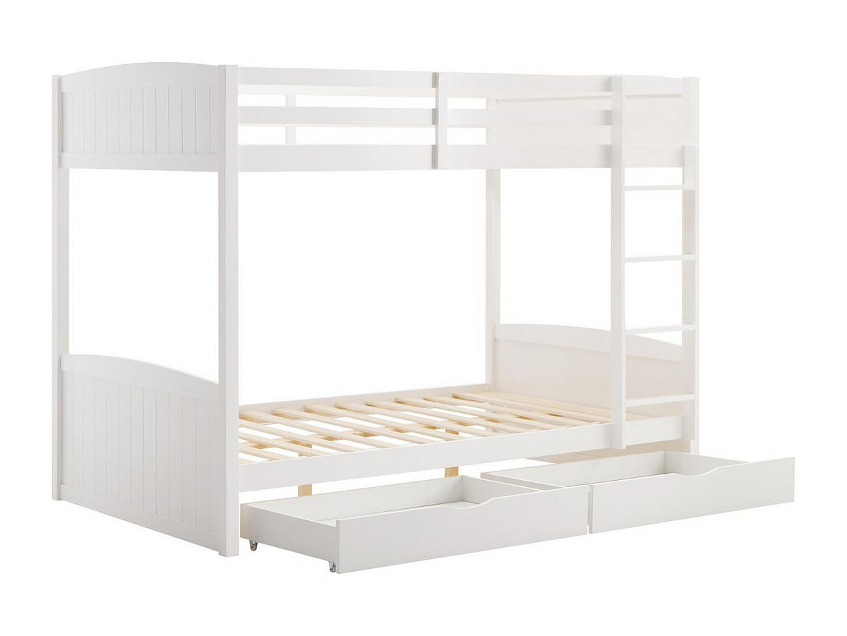ETAGENBETT - 2 Personen - holz - weiß Limodara - Weiß, Holz (120/200cm) - Vente-Unique