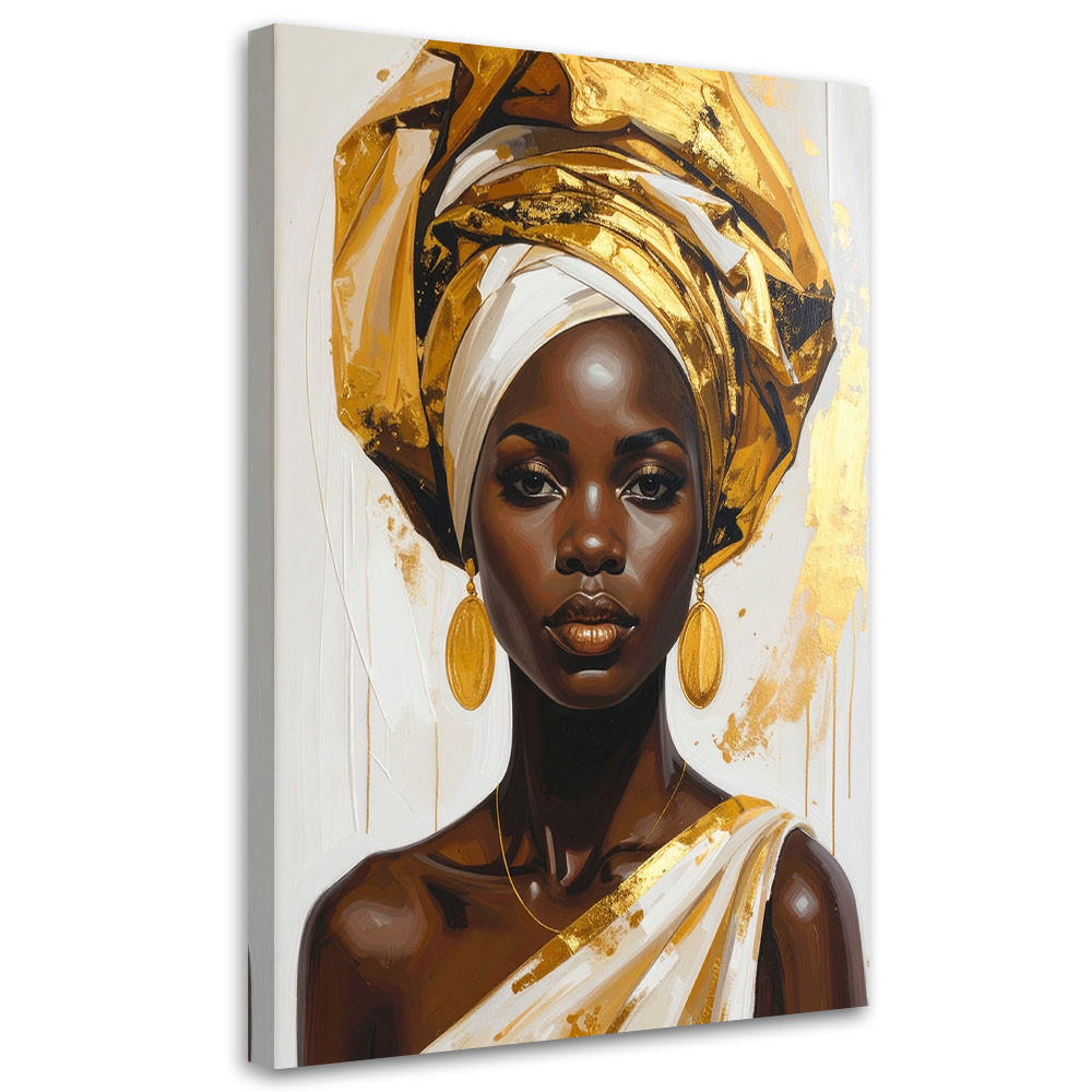 LEINWANDBILD Menschen & Charaktere 80x120cm - Goldfarben, Textil (80/120cm) - Feeby