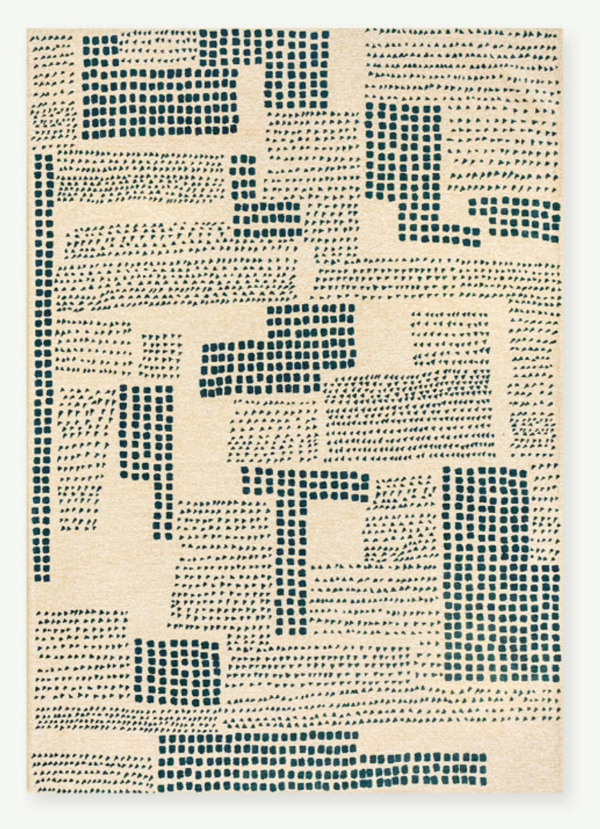 TEPPICH modern Flachgewebe TERRACE Blau 240 x 340 cm - Blau, Textil (240/340cm) - Novatrend