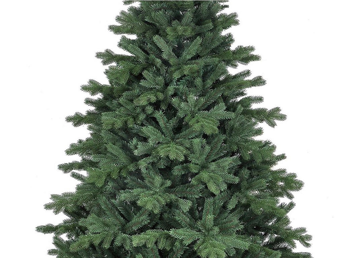 WEIHNACHTSBAUM künstlicher 150 cm – KÖNIGSROT II, geschmückt mit 240-teiligem Weihnachtsbaumschmuck, inkl. Ständer - Rot/Grün, Kunststoff/Metall (104/150cm) - LAALU