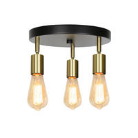 DECKENSTRAHLER Heidi 3-flammig 24/24/12 cm - Goldfarben, Metall (24/24/12cm) - Nettlife
