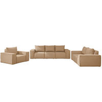 LOUNGEGARNITUR Gartenmöbel set 3 2 1 für den Garten, Terrasse, gartenmöbel lounge set SONNE EXCLUSICVE Capucino - Cappuccino, Holz - Kaiser Möbel