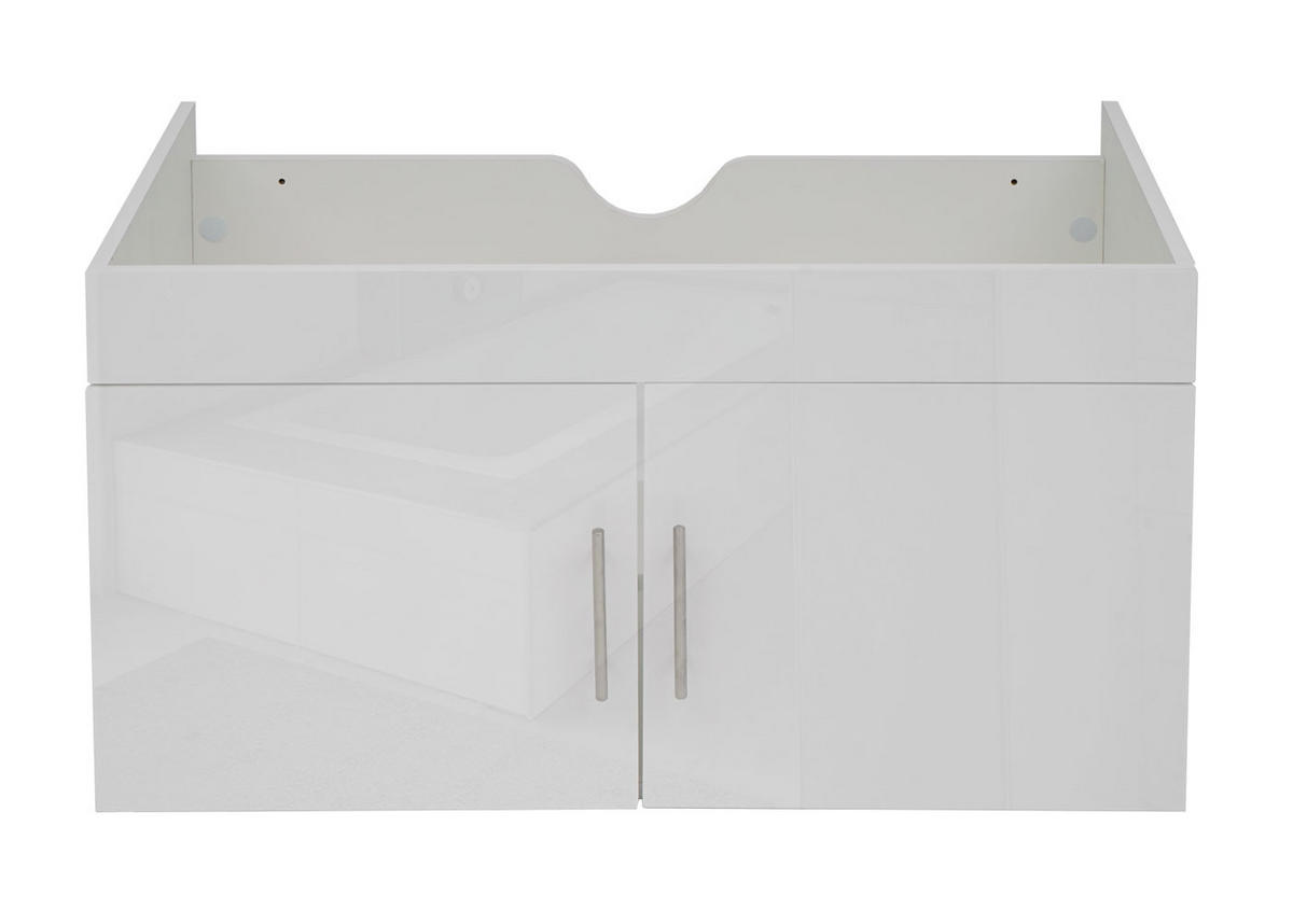 WASCHBECKENUNTERSCHRANK Weiß - Weiß, Holz (90/48/46cm) - MCW