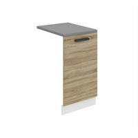 KRYCÍ ČELO myčky PO 45 cm, bez úchytu, Černá lesklá - Sonoma dub, dřevo (45/71.5/1.6cm) - B BELINI GROUP