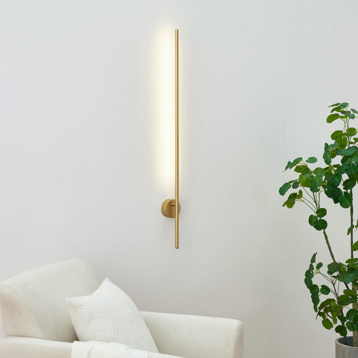 WANDLEUCHTE Mandal, Gold / Messing, 98cm - Goldfarben, Metall (7/8.5/98cm) - KOSILUM