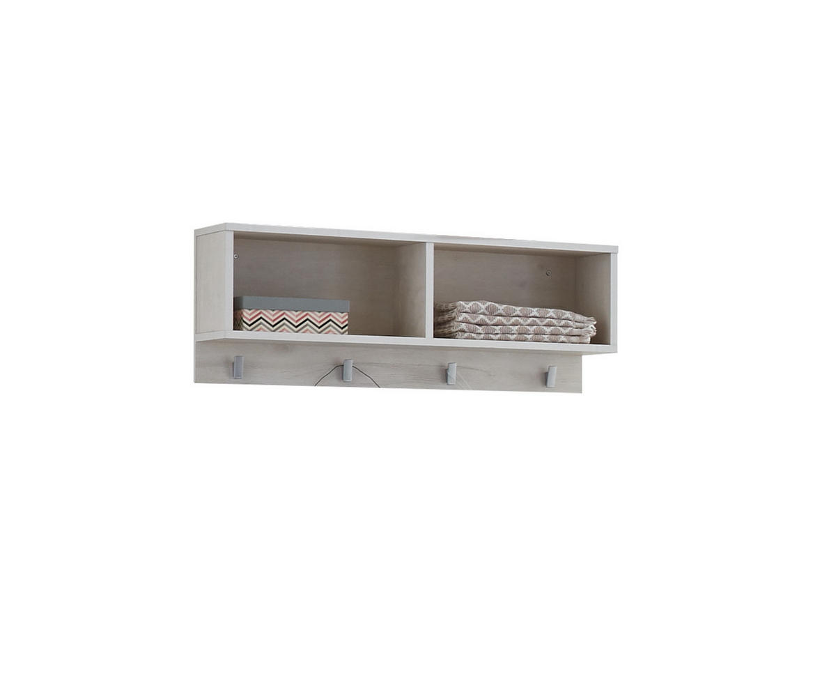WANDREGAL Til 78/32/20 cm 4 Haken - Silbereichenfarben, Holzwerkstoff (78/32/20cm) - arthur berndt
