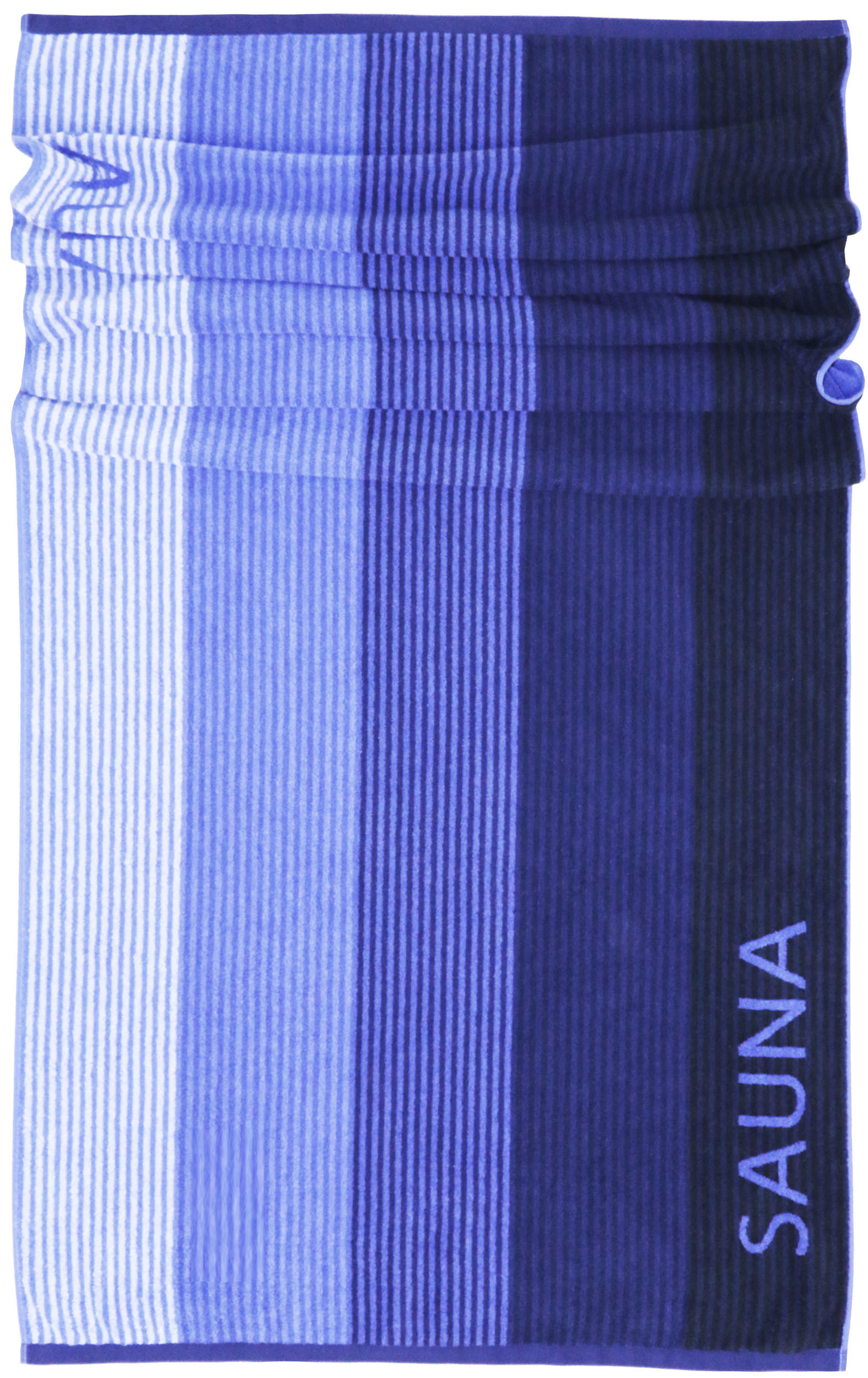 SAUNAHANDTUCH Helsinki Hellblau – Blau 85x200 cm - Blau/Hellblau, Naturmaterialien (85/200cm) - Lashuma