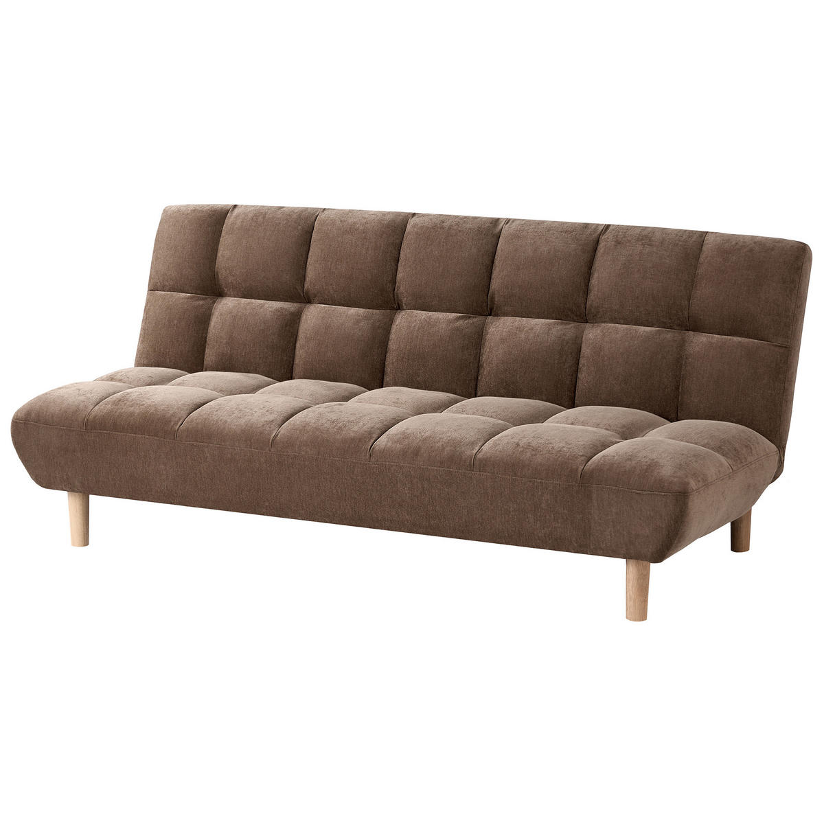 SCHLAFSOFA 2-Sitzer Chenillegewebe Braun Risor - Braun, Textil (190/83/90cm) - Beliani