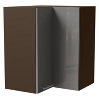 ECKHÄNGESCHRANK Essen W12/60 Grau Hochglanz / Lava Matt 60 / 60 / 72cm - Dunkelgrau/Grau, Holz/Holzwerkstoff (60/72/60cm) - Feldmann-Wohnen