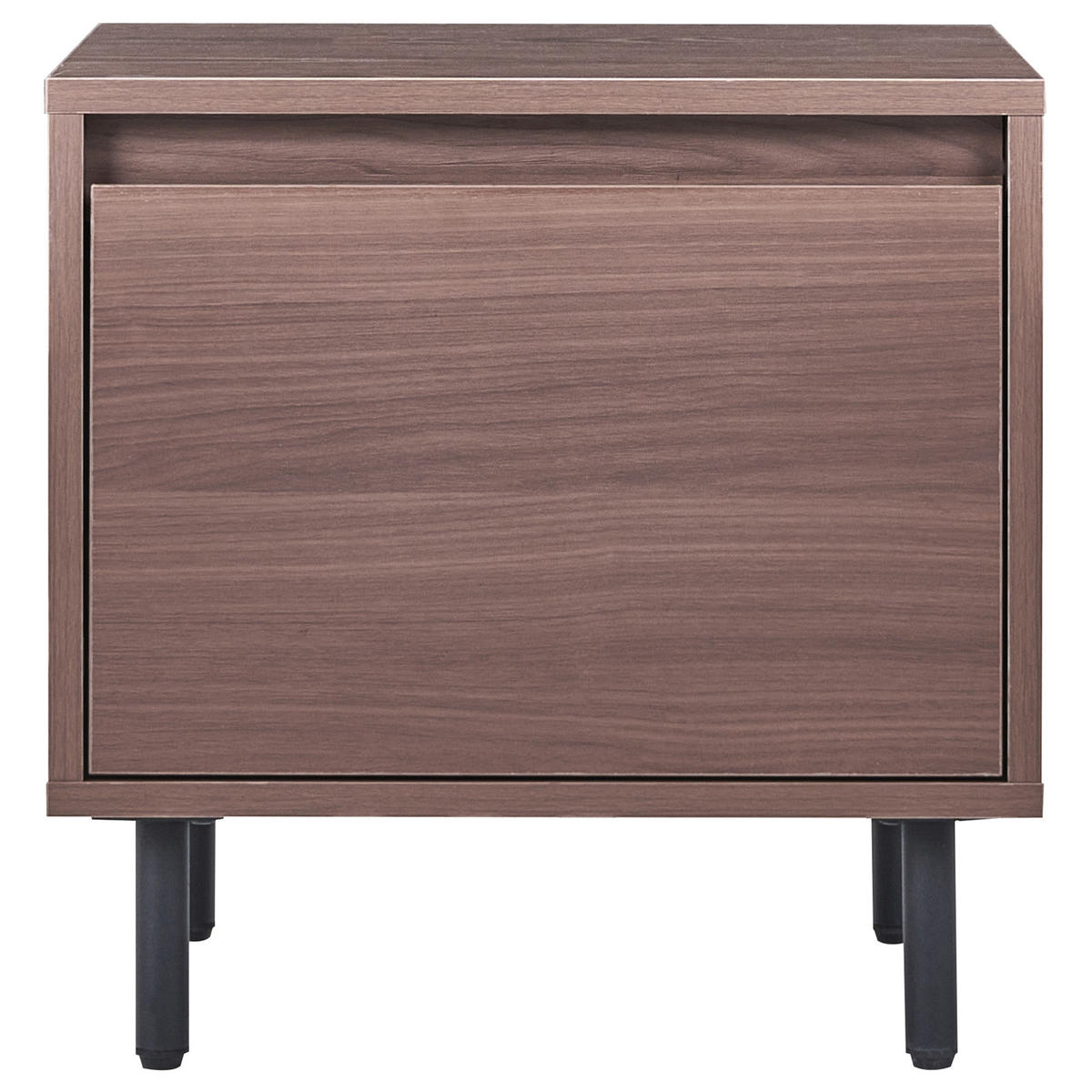 NACHTTISCH mit 1 Schublade Dunkelbraun Nikea - Dunkelbraun, Holzwerkstoff (40/45/45cm) - Beliani