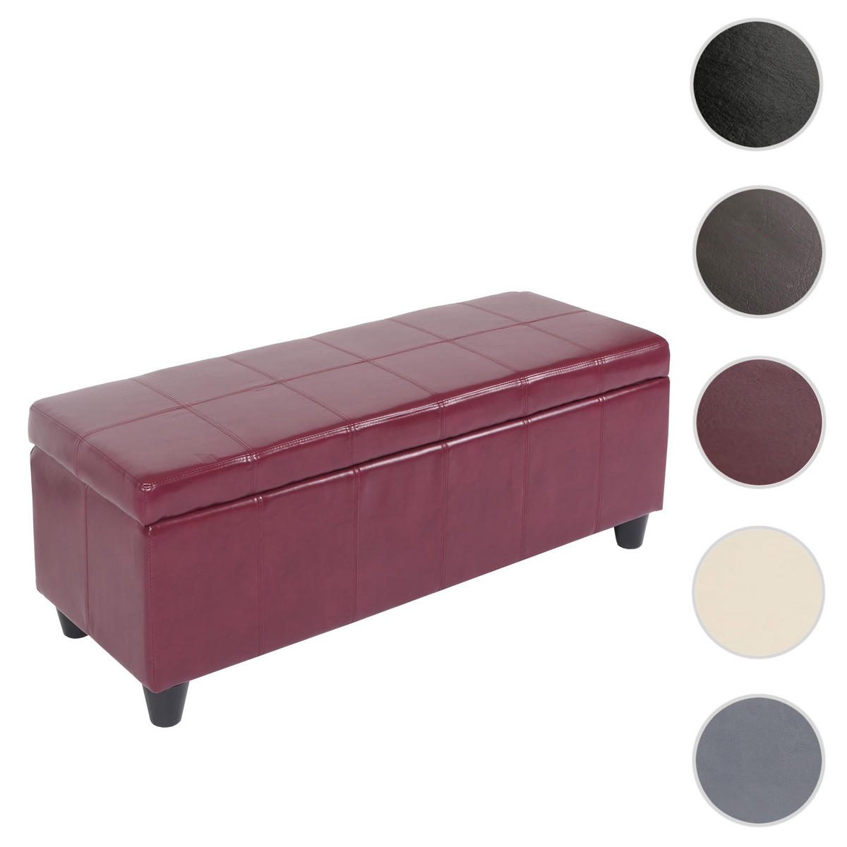 AUFBEWAHRUNGS-TRUHE Rot - Rot, Leder (112/45/45cm) - MCW
