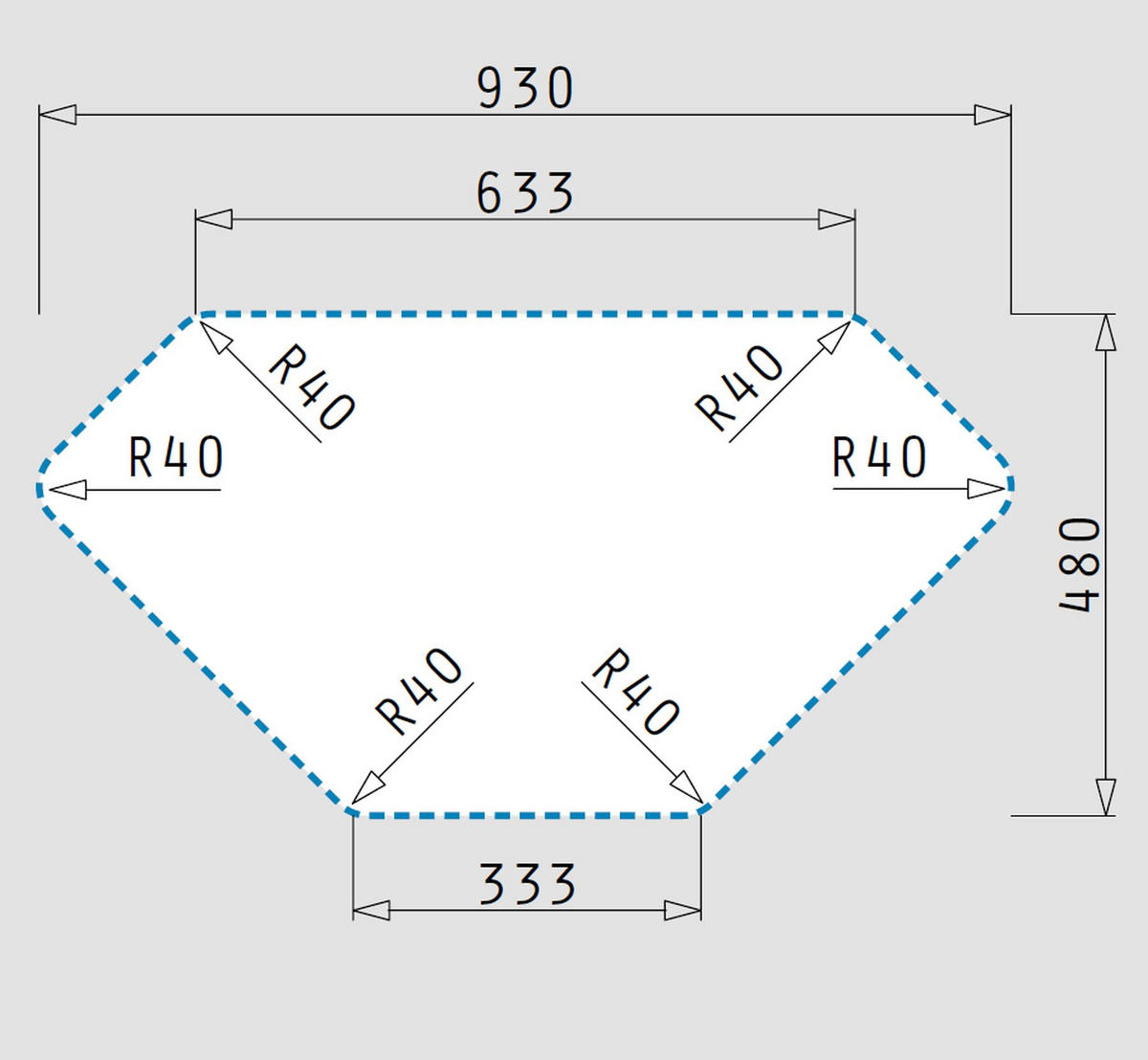 ECKSPÜLE Medusa, Einbauspüle 95x50cm, Küchenspüle mit Hahnloch - Grau, Metall (50/18/95cm)