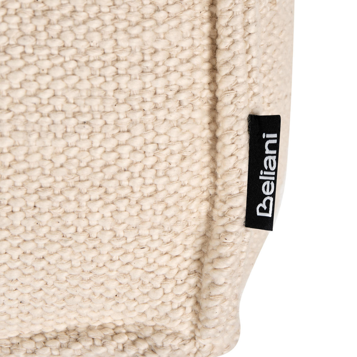 PUFF bomull beige Sherali - Beige, Textil (50/30/50cm) - Beliani
