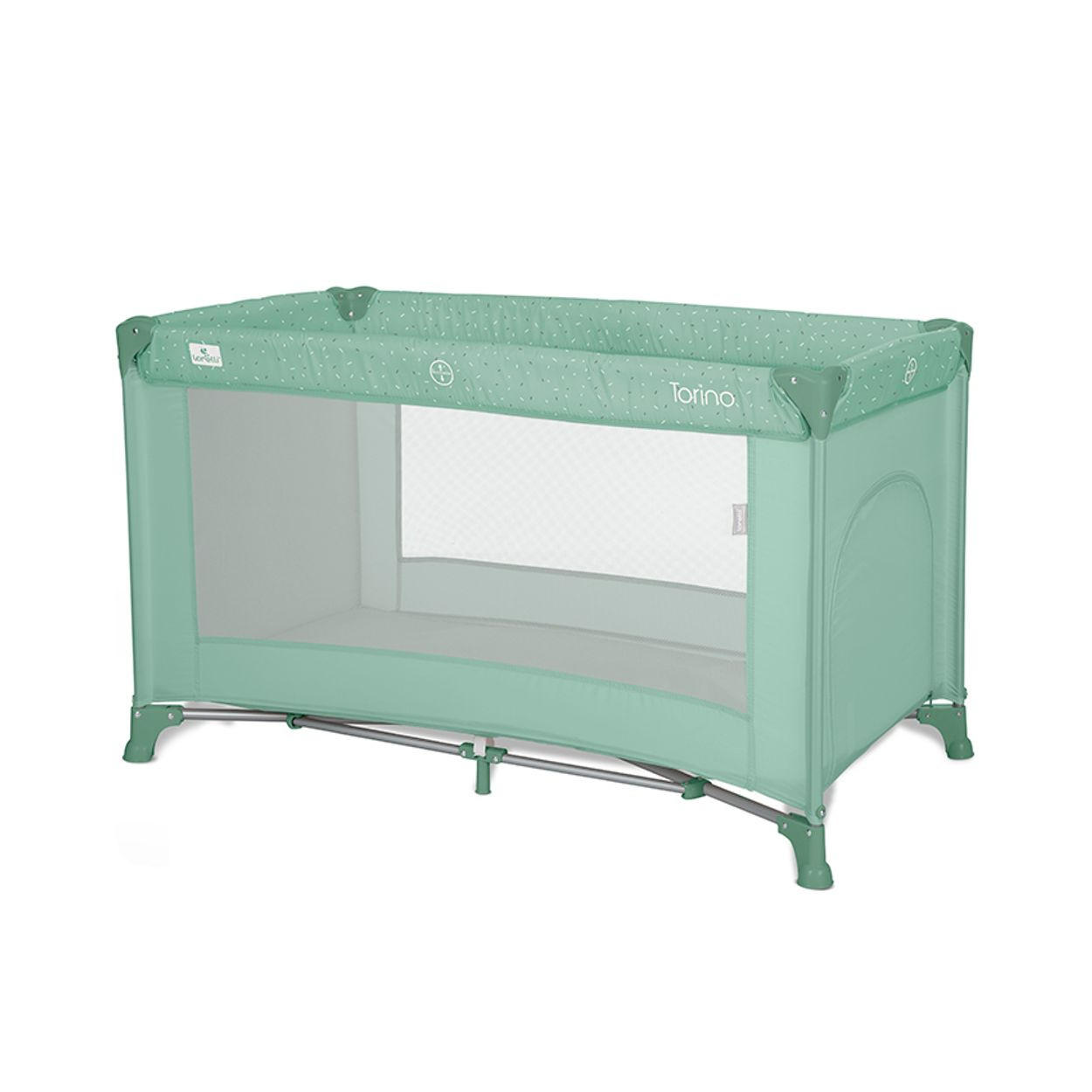 REISEBETT Torino hellgrün Laufstall seitlicher Eingang, Tragetasche, Faltmatratze - Grün, Kunststoff (60/120cm) - Lorelli