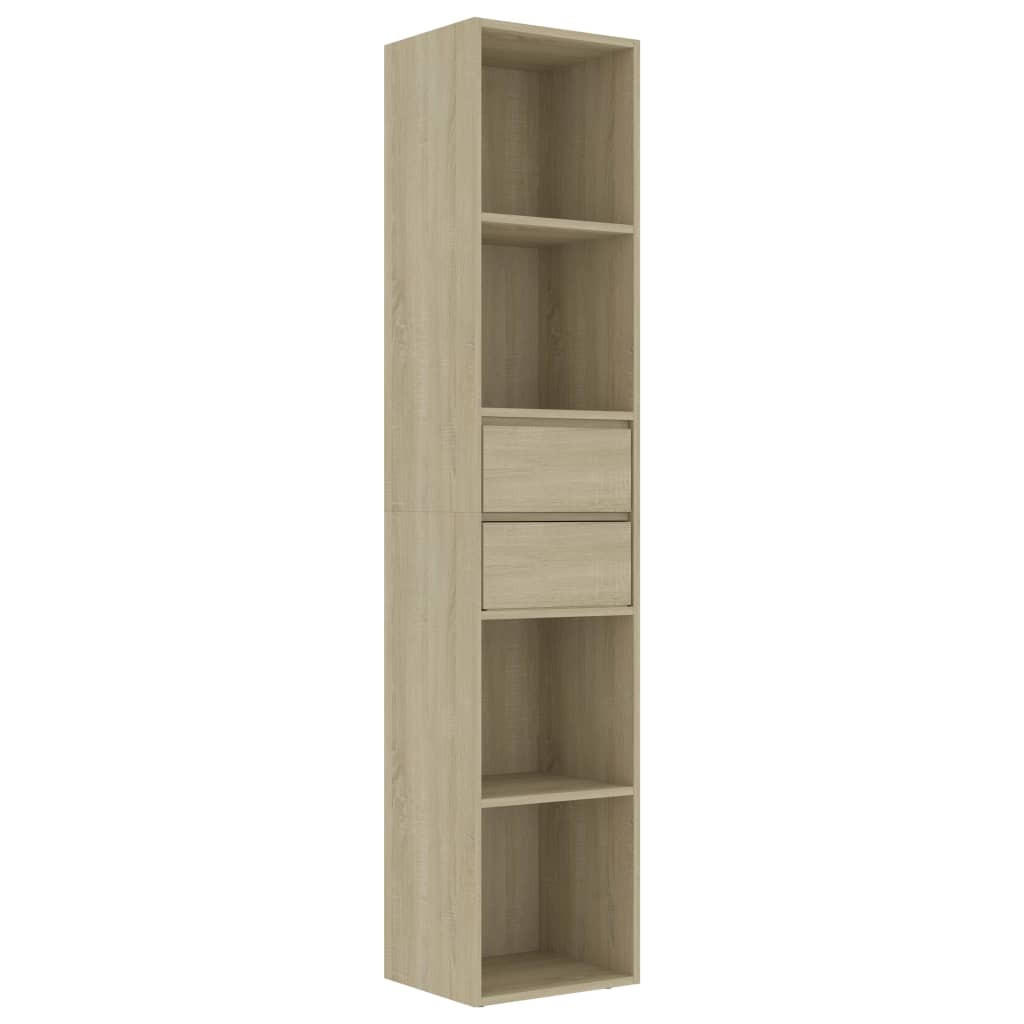 vidaXL Bücherregal Sonoma Eiche 36x171x30 cm