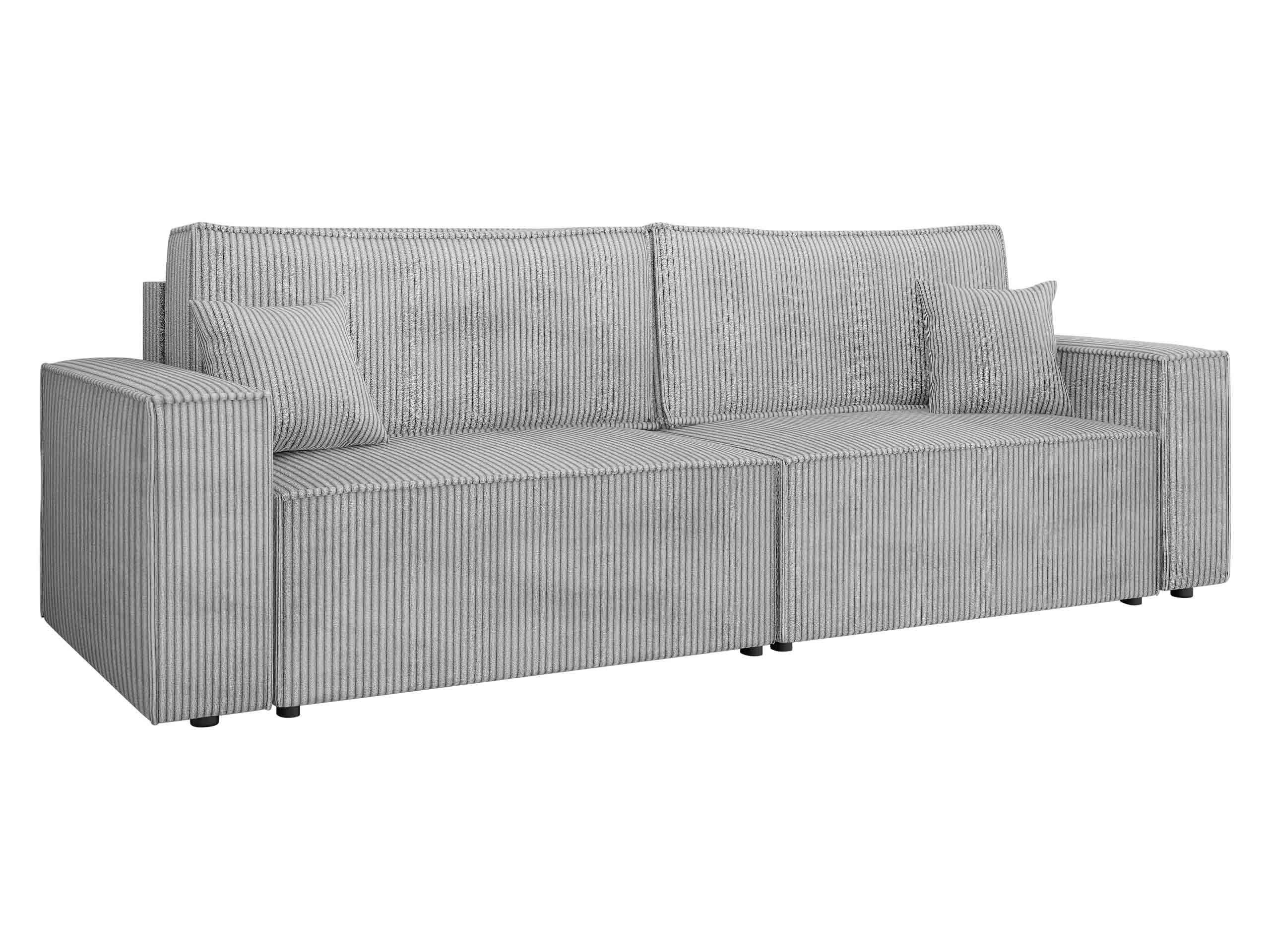 SCHLAFSOFA Karl Cord - Hellgrau/Schwarz, Holz/Kunststoff (245/82/90cm) - MIRJAN24