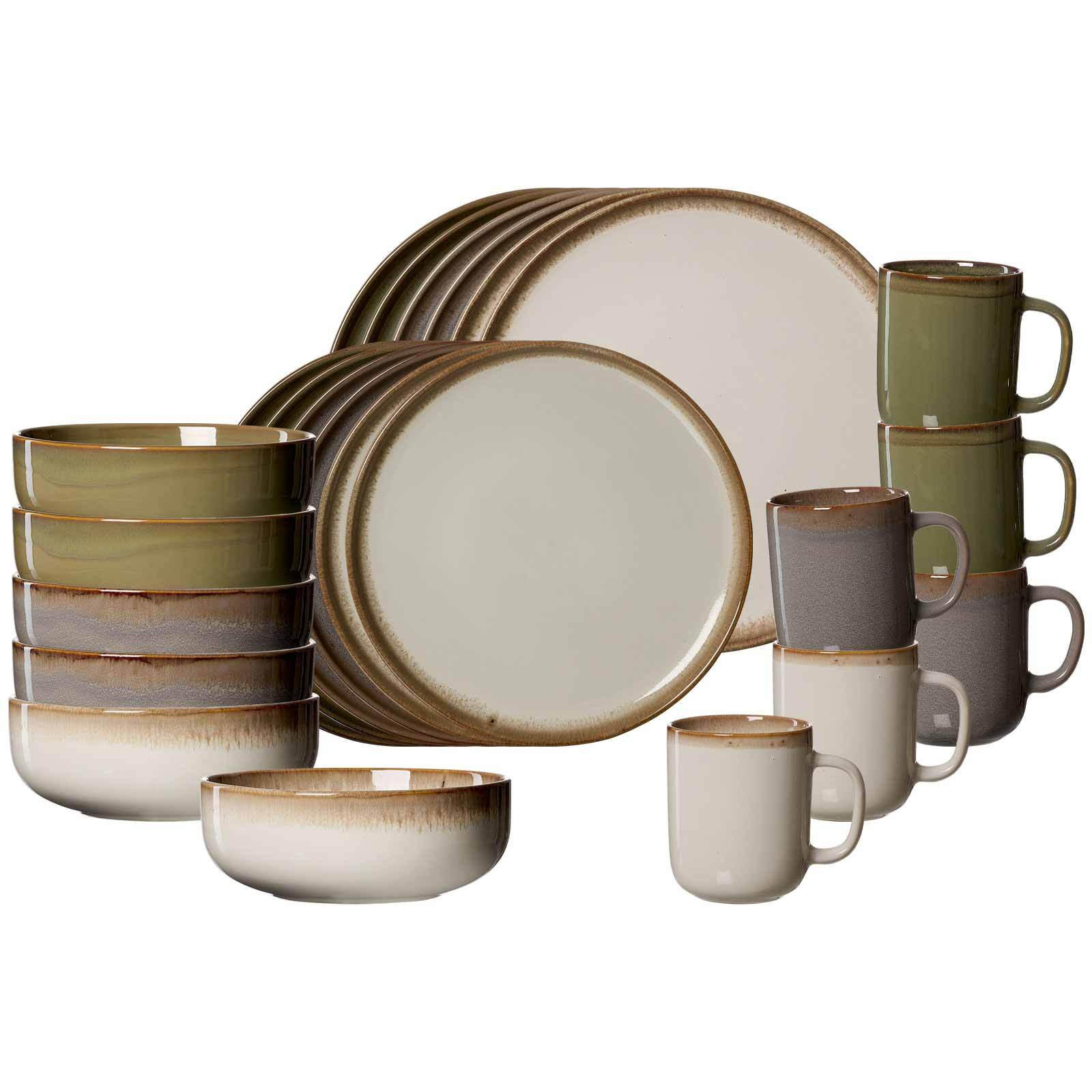 KOMBISERVICE Malaga Gemischt 24er Set - Multicolor, Keramik (1/1/1cm) - Ritzenhoff Breker