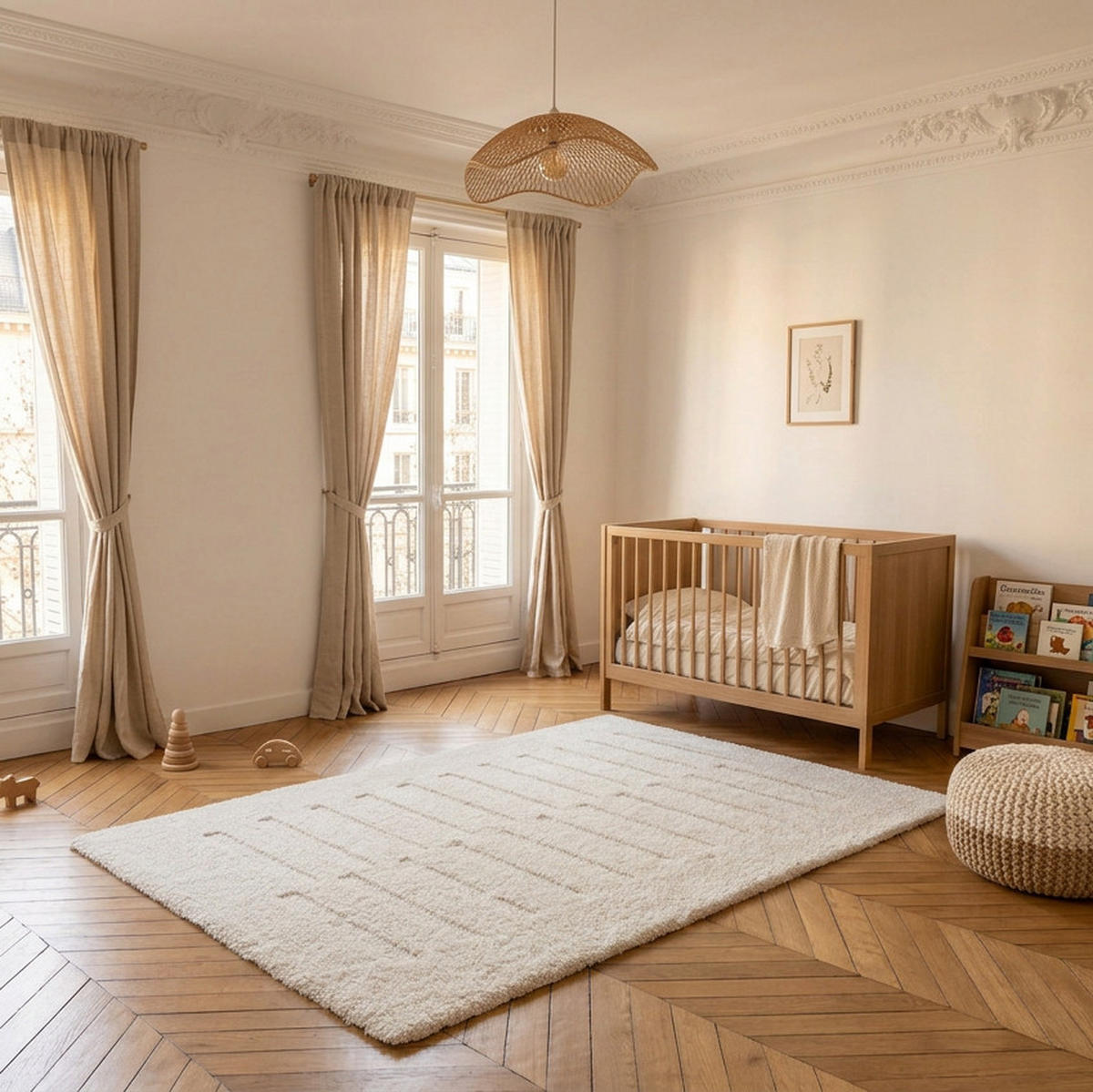 TEPPICH, Weicher, dicker mit Reliefeffekt weiß - Weiß, Textil (160/230cm) - AFK Living