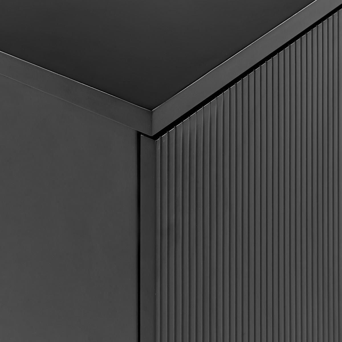 WASCHBECKENUNTERSCHRANK wandmontiertk 80 cm Schwarz Alzira - Schwarz, Holzwerkstoff (80/40/52cm) - Beliani