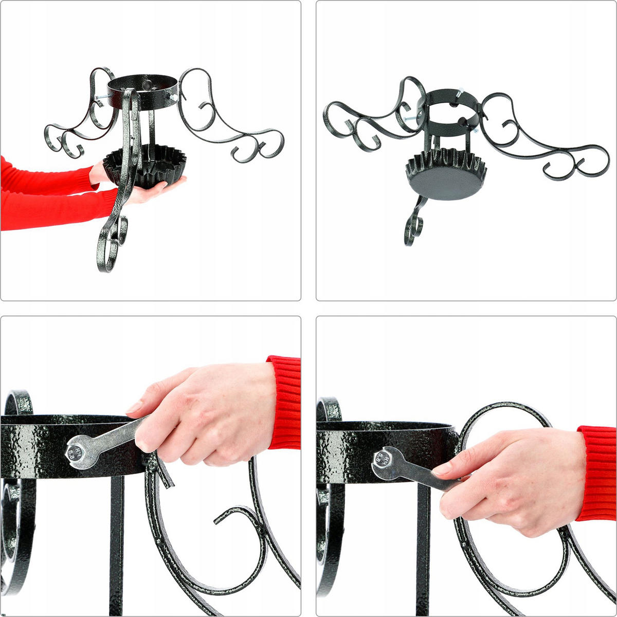 WEIHNACHTSBAUMSTÄNDER aus Stahl 64 cm, grün - Grün, Metall (26cm) - KADAX