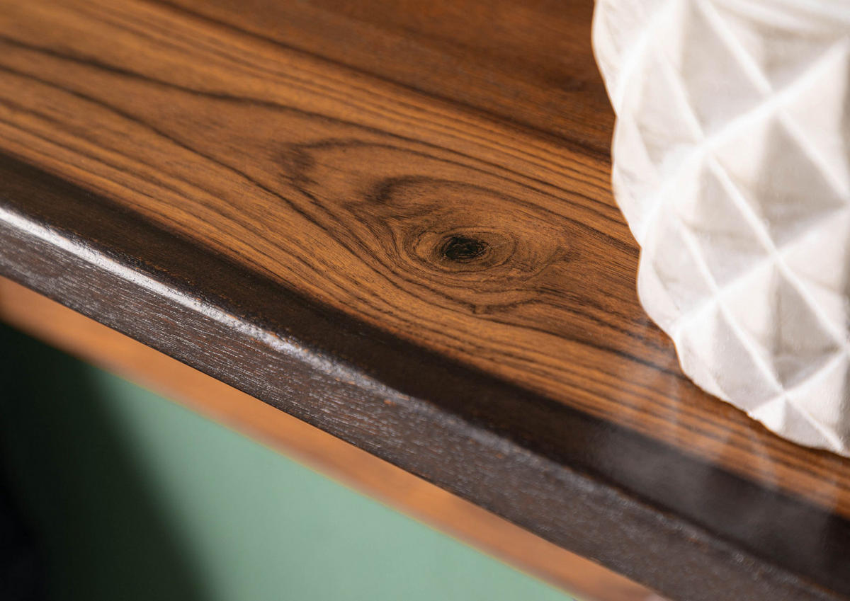 WANDGARDEROBE Sheesham 115x23x35 walnuss gewachst TORONTO #272 - Dunkelbraun, Holz (115/35/23cm) - Massivmoebel24