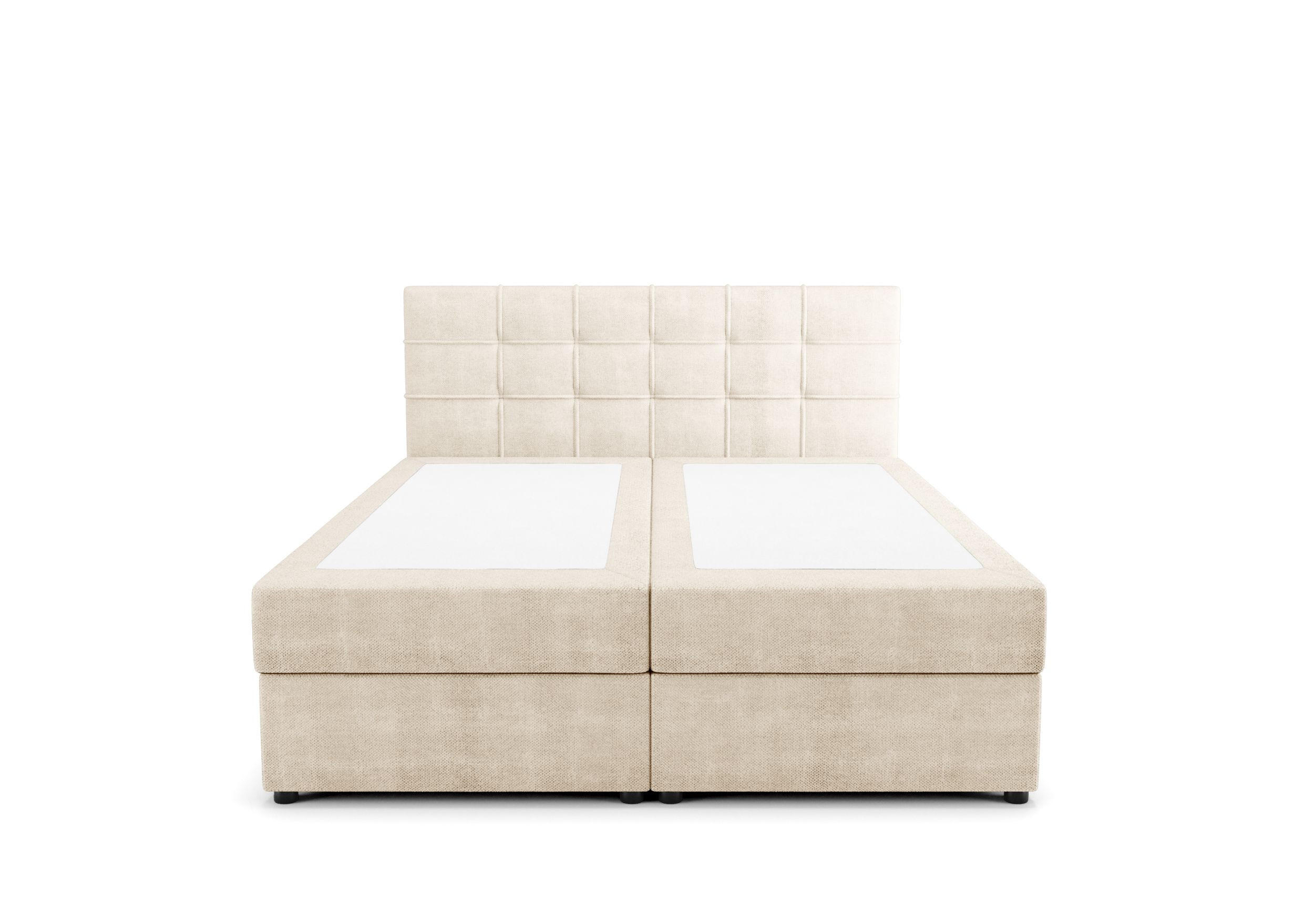 BOXBETT KIDA mit Matratze H3, Bonell und Topper 160x200 Curio 09 - Ecru, Textil (160/200cm) - Bedante
