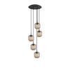 GALERIELEUCHTE Velo 5-flammig Klar Ø 20cm - Klar/Schwarz, Glas (20/20/20cm) - s.luce