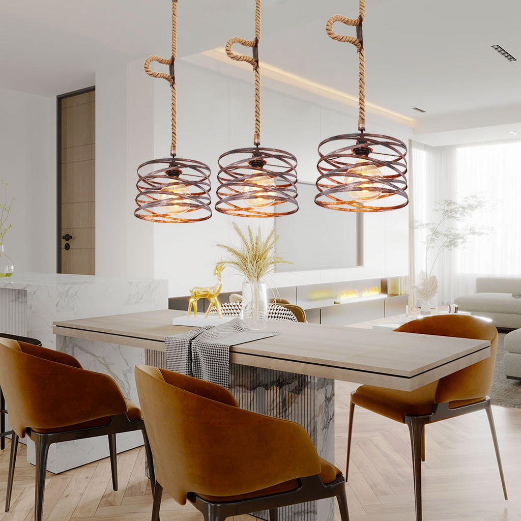 Thumbnail - Globo Lighting Led, Braun, Metall, F, 28x120x115 cm, Lampen & Leuchten, Innenbeleuchtung, Hängelampen, Pendelleuchten