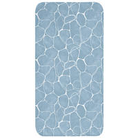 WC PŘEDLOŽKA Organic - vzor - modrá 60x120 cm - světle modrá, textil/plast (60/1cm) - OnlyWow