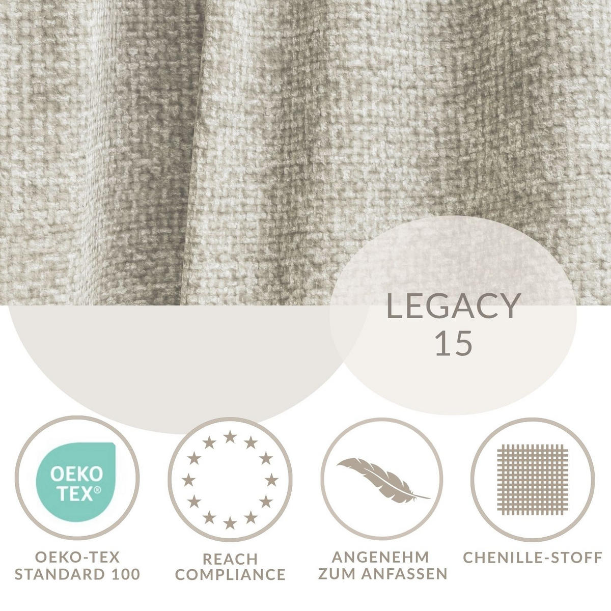 POLSTERBETT Maumere Beige 160/200 cm im Chenille-Stoff - Beige/Schwarz, Holz/Holzwerkstoff (160/200cm) - Maison de Reve