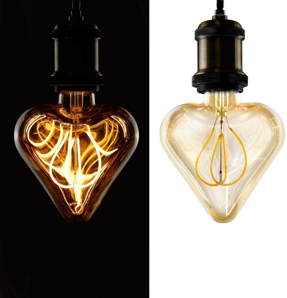 LED-LEUCHTMITTEL Aue II 15/11.5/6cm - Braun, Glas (11.5/6cm) - Nettlife