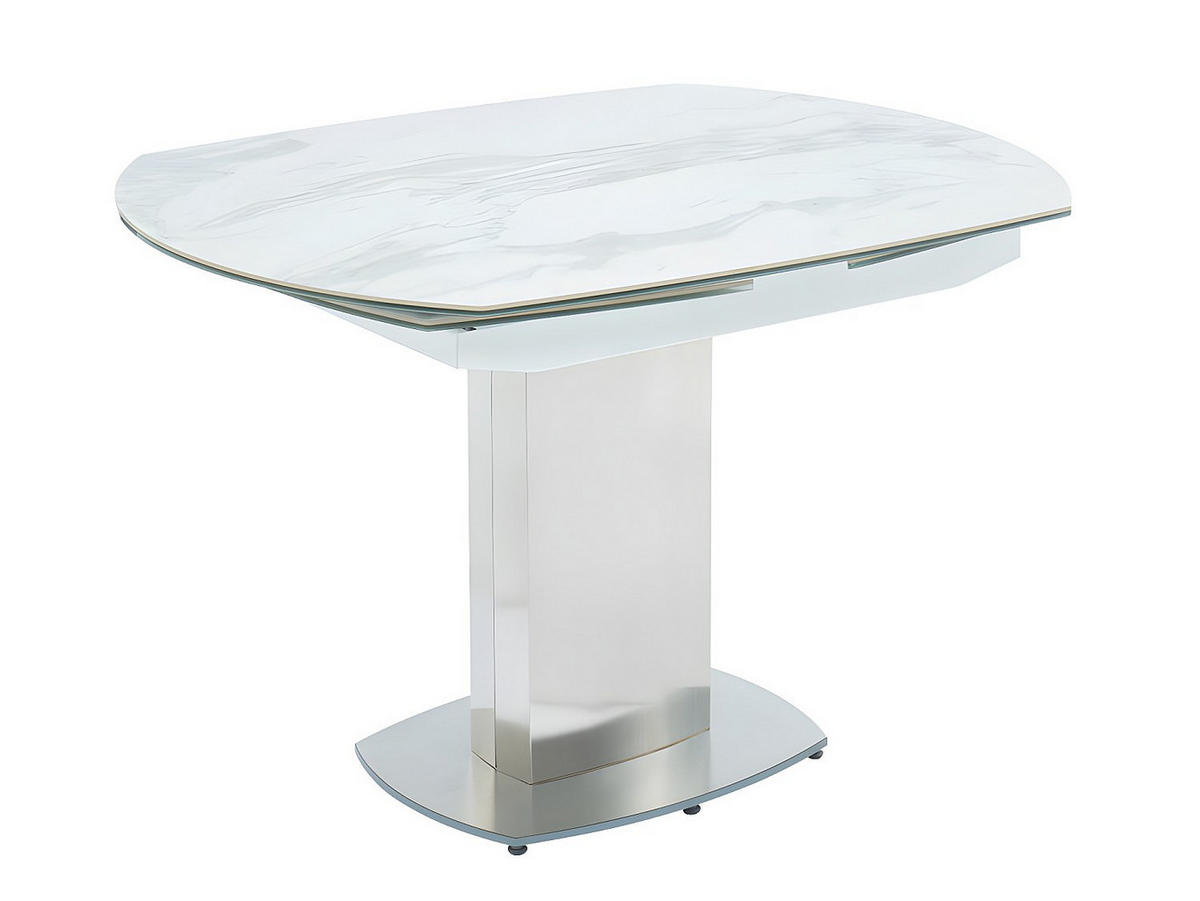 ESSGRUPPE - 4 Personen, 6 Personen - marmor - weiß Talicia - Weiß, Glas/Keramik (180/75/90cm) - Vente-Unique