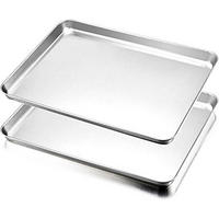 BACKBLECH 2er Set 40 x 30 cm Edelstahl - Silberfarben, Metall (30/2.5/40cm)