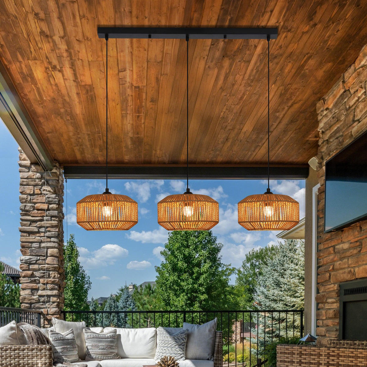 PENDELLEUCHTE BIELEFELD Ⅲ 71/15/150 cm - Schwarz, Metall (71/15/150cm) - Nettlife