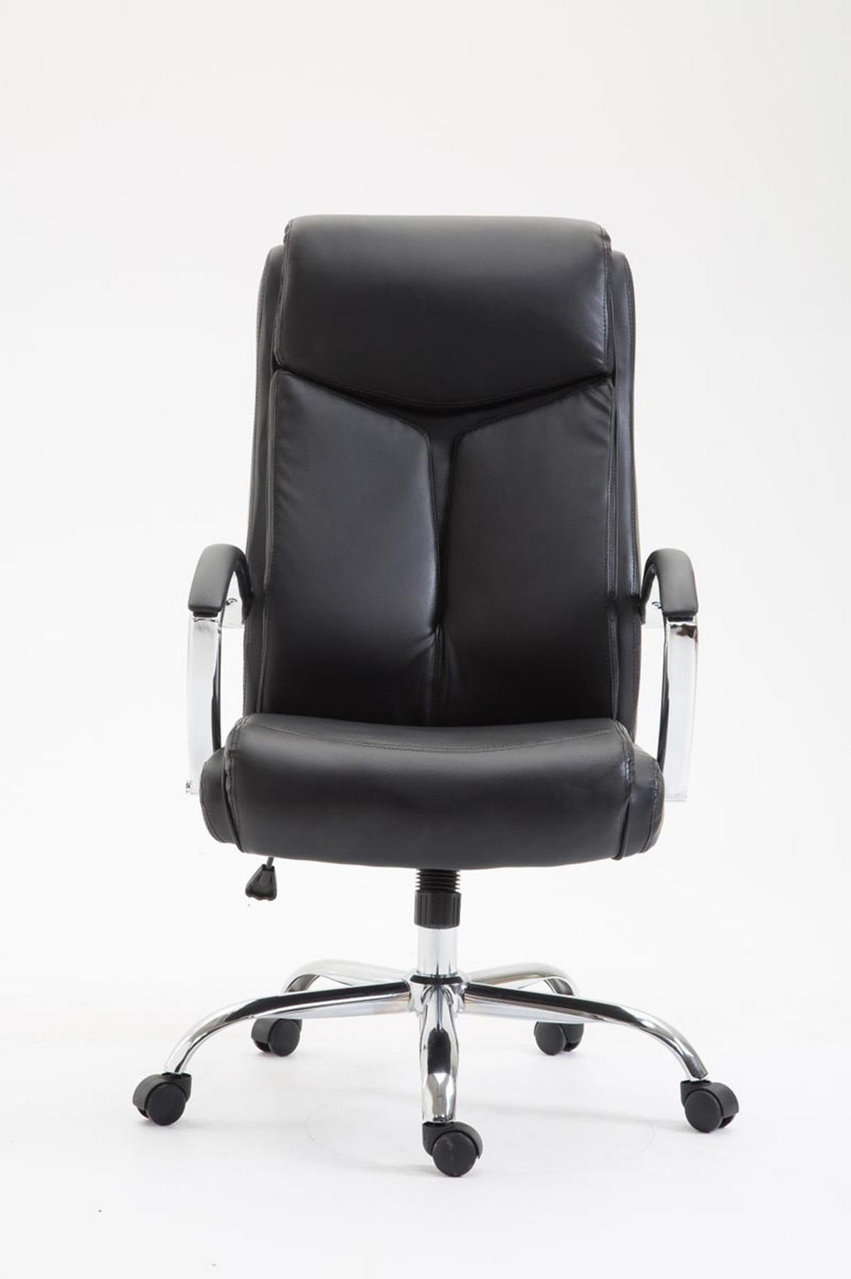 BÜROSTUHL Volute, Kunstleder Schwarz - Schwarz, Textil/Metall (65/125/73cm) - TPFLiving