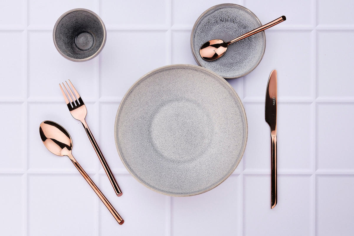 LÖFFEL 6er-Set Knut - Kupfer - Kupferfarben, Metall - Björn