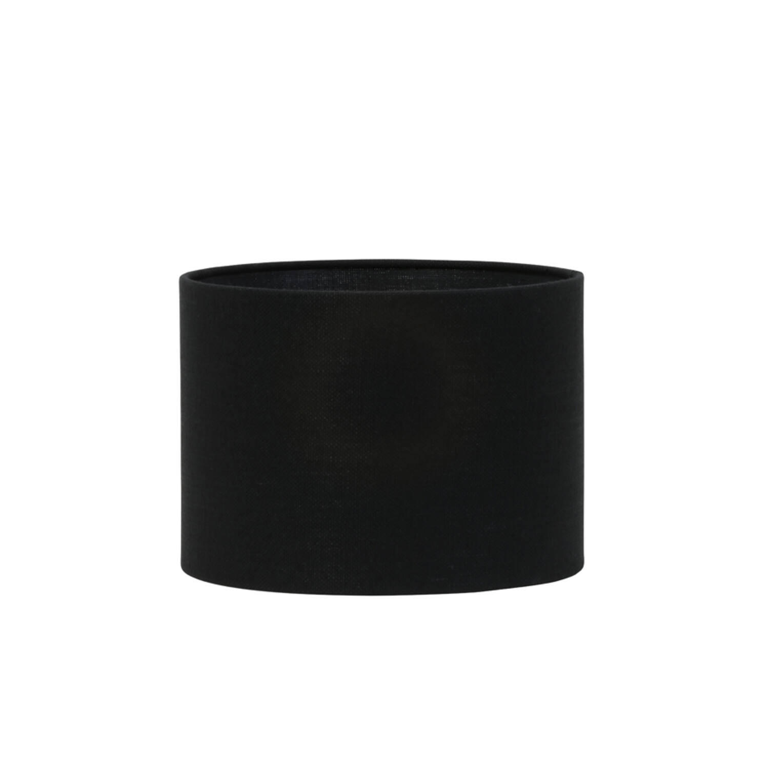 LAMPENSCHIRM - Schwarz - 20/20/15 cm - Schwarz, Textil (20/20/15cm) - Light & Living