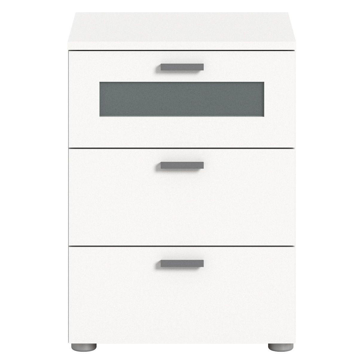 NACHTTISCH Xeno 40/45/60 cm - Weiß, Holzwerkstoff (45/60/40cm) - Xonox