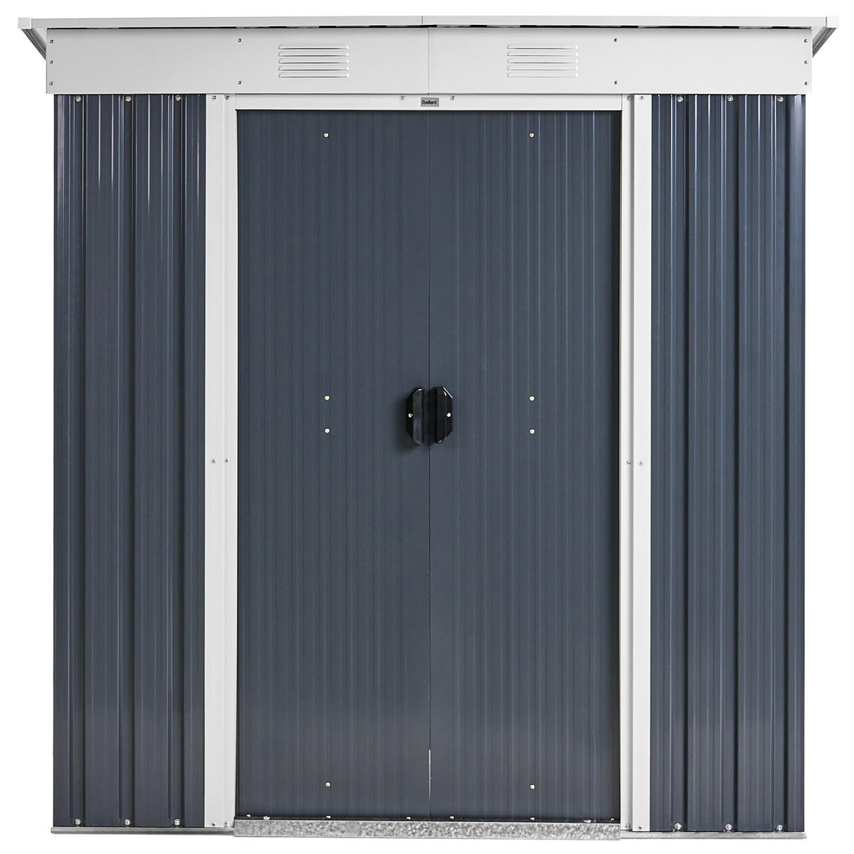 CASĂ PENTRU UNELTE 174 cm 110 cm gri grafit Acilia - alb/grafit, metal (174/174/110cm) - Beliani