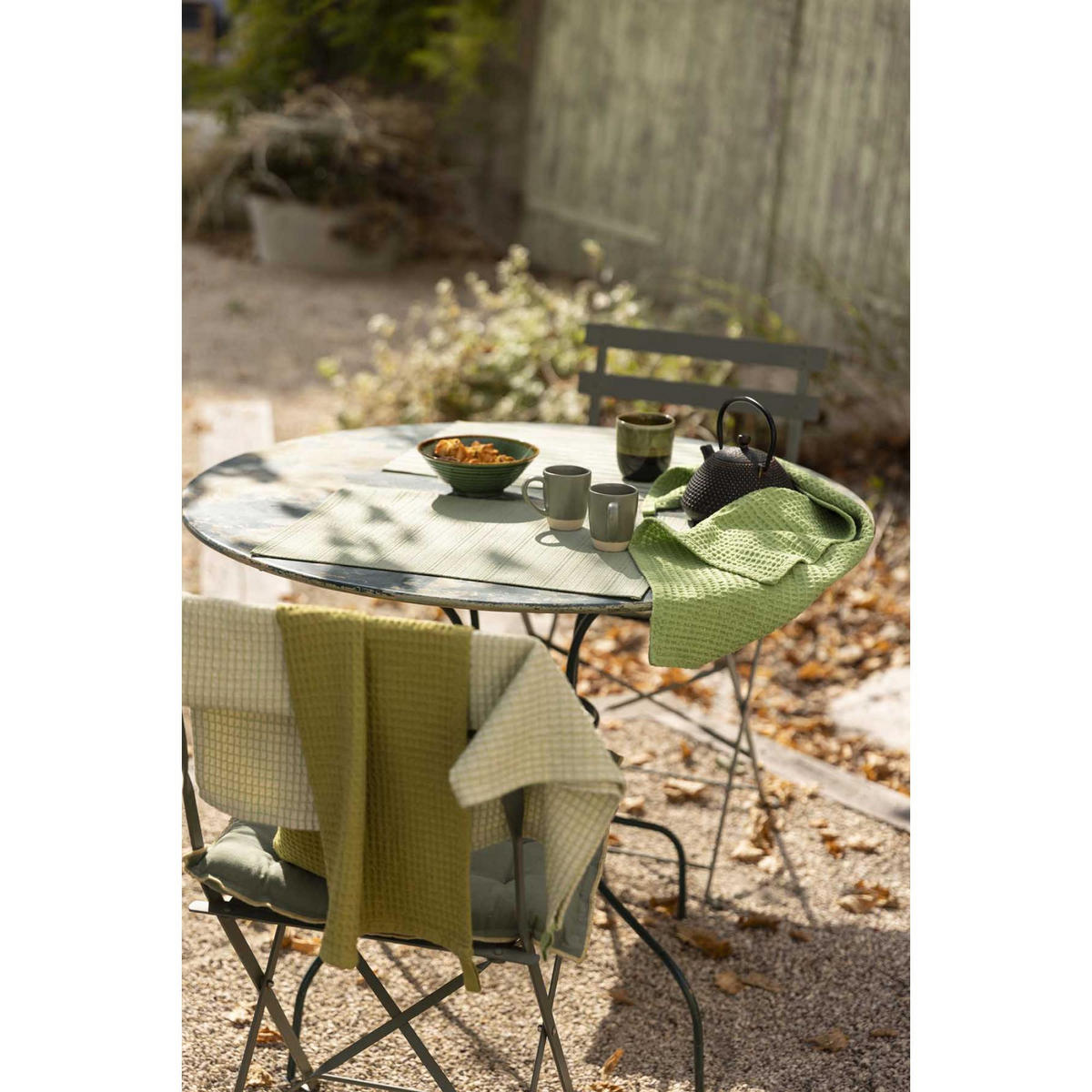 EINFARBIGES WAFFEL-GESCHIRRTUCH Mumba bergamotte 50 x 70 cm - Gelb, Textil (50/70cm) - Winkler