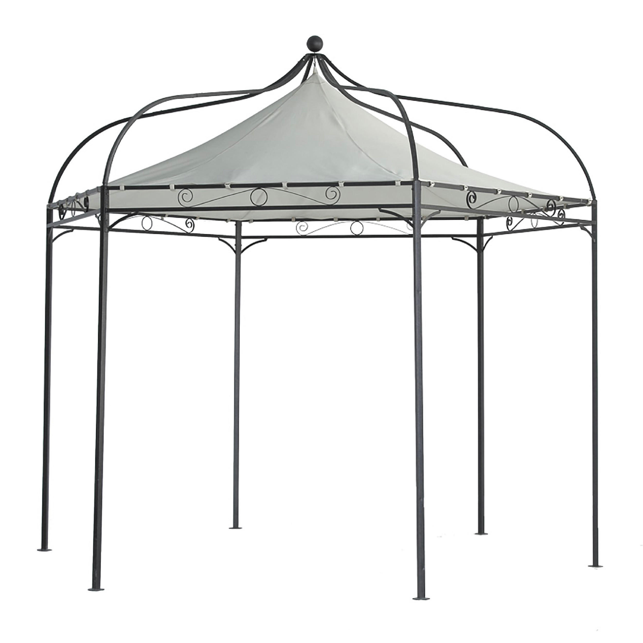 ERSATZDACH für Pavillon Mondura, Pavillondach 6-eckig, Durchmesser 300 cm, Farbe: ecru - Weiß, Kunststoff (320/0.3/320cm) - TPFGarden