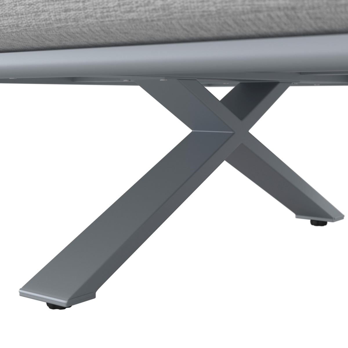 LOUNGEGARNITUR Sofia Hellgrau Outdoorstoff/Metall +Abdeckung - Hellgrau, Metall - Bessagi Garden