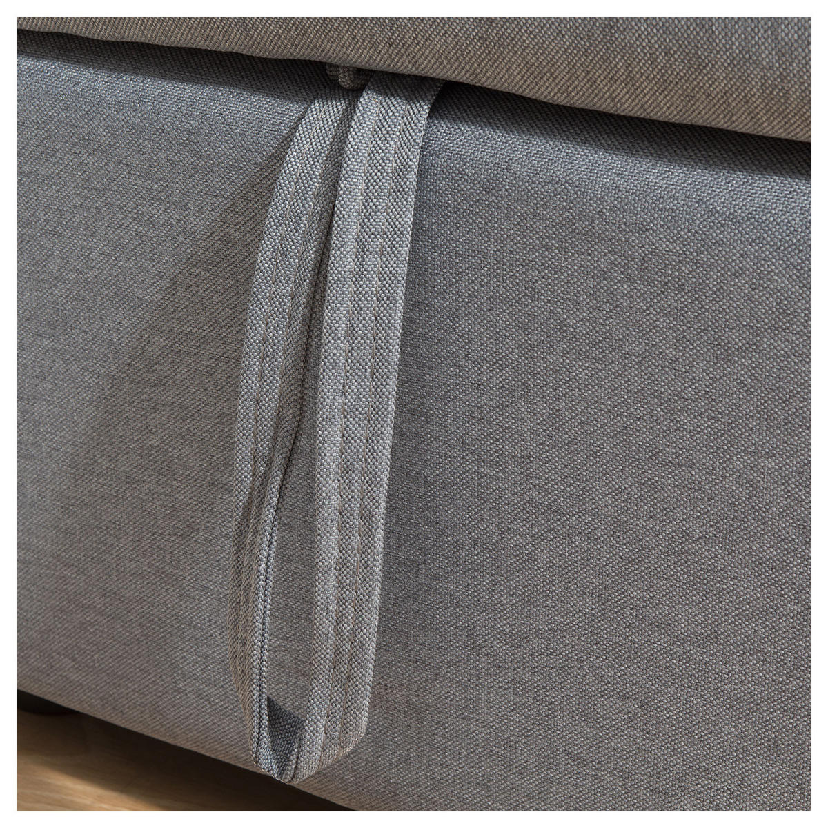 ECKSOFA CLARK GRAU 3 PLÄTZE - Grau, Textil (225/146cm) - Happy Garden