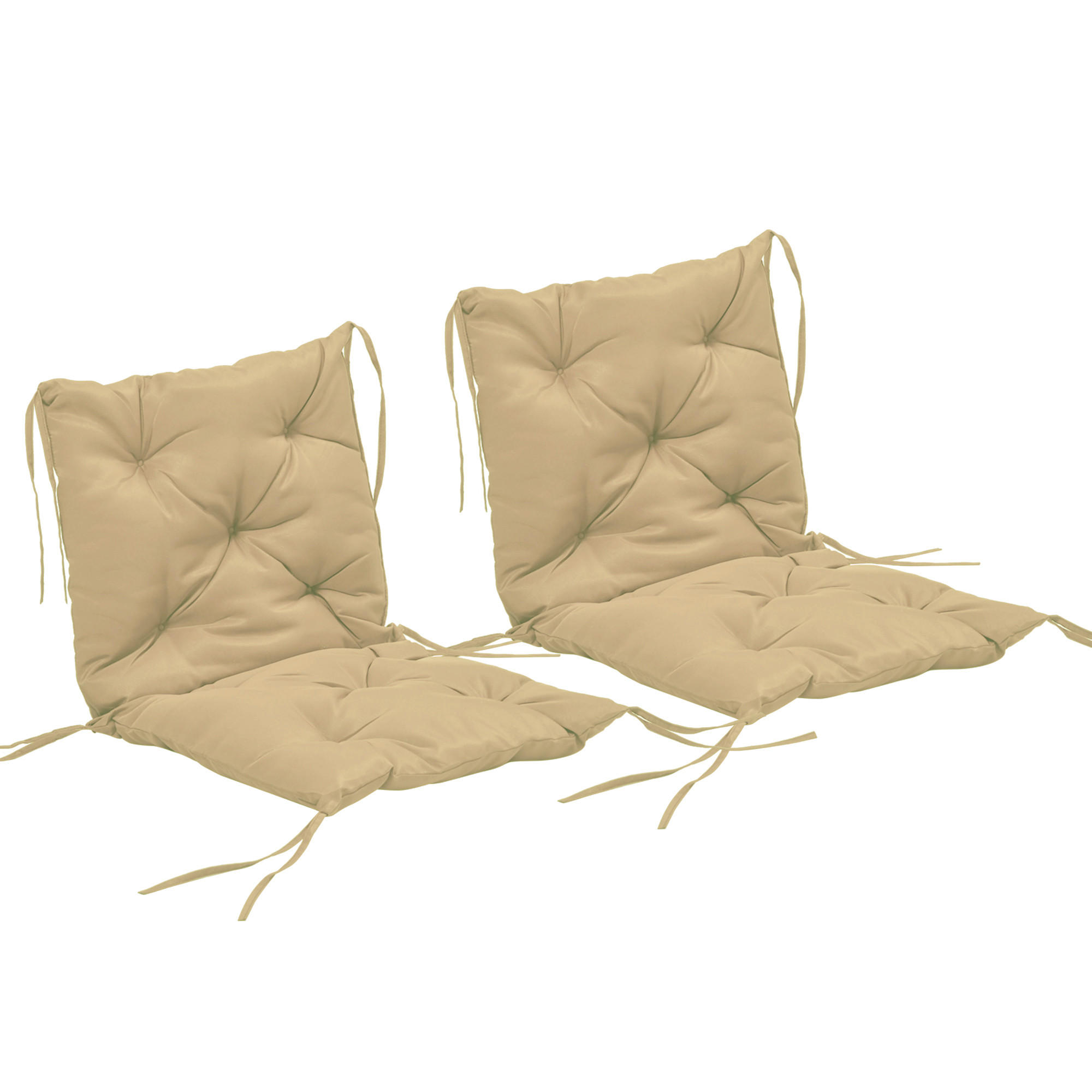 SESSELAUFLAGEN Khaki 2 Stück - Beige, Kunststoff (50/8/98cm) - GiPP