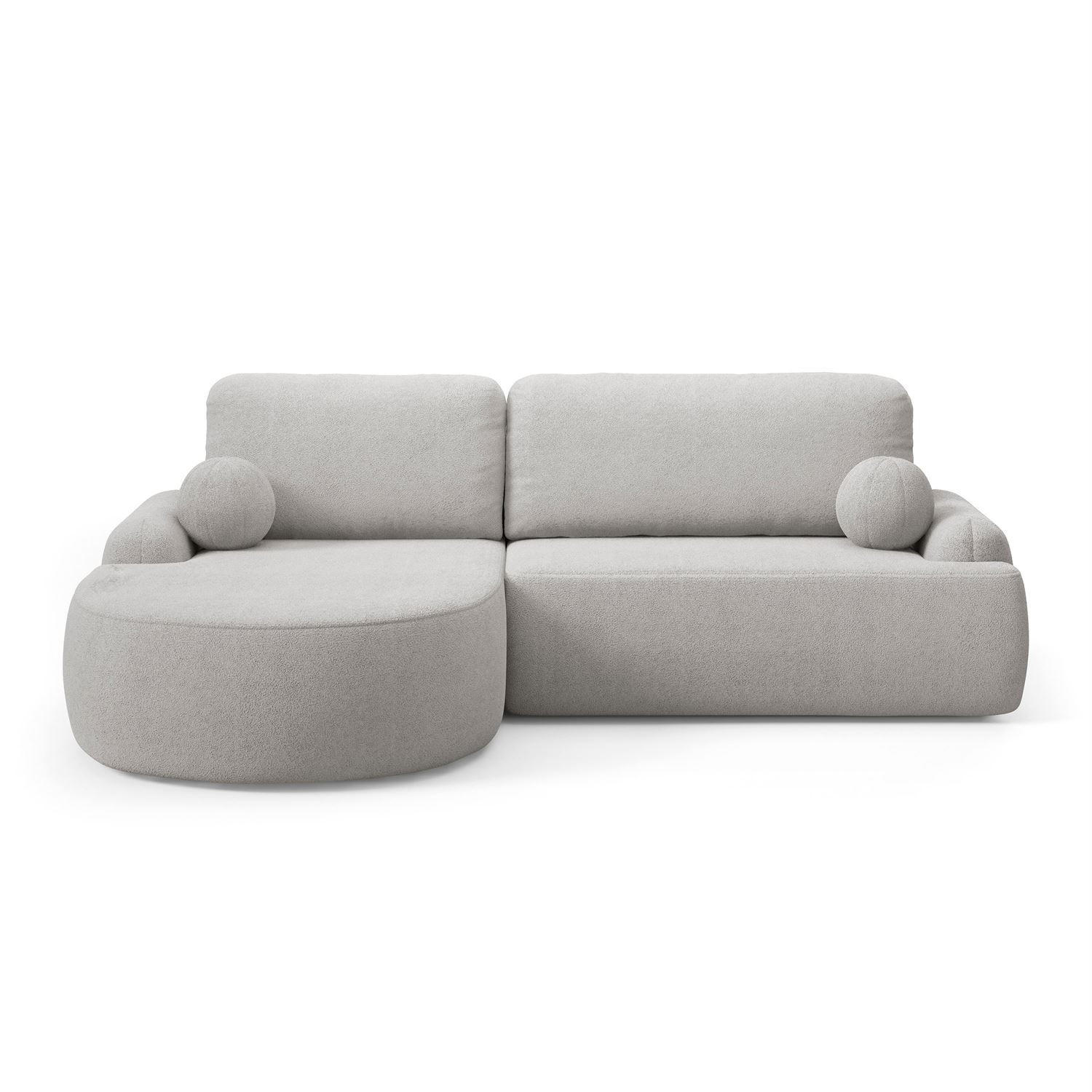 Ecksofa CLEO mit Schlaffunktion Version Linke QUELLE 83 - Grau, Kunststoff (264/172cm) - Lookway